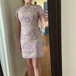 Lilly Pulitzer Gail Shift Dress Lilac Blooming Brocade Dress.